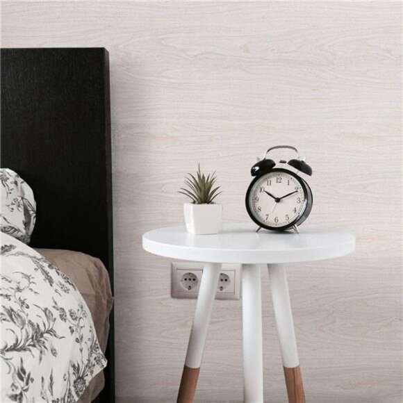 White Wood Contact Paper for Cabinets &Drawers Wood Grain Wallpaper Peel &Stick - Picture 5 of 7